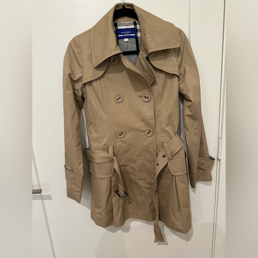 Burberry Blue Label Trench Coat with Pleats